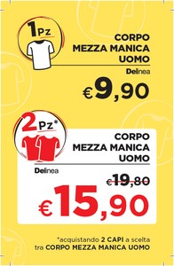 Maglia Intima Uomo Mezza Manica 5 Bianco Delinea - Foto 2