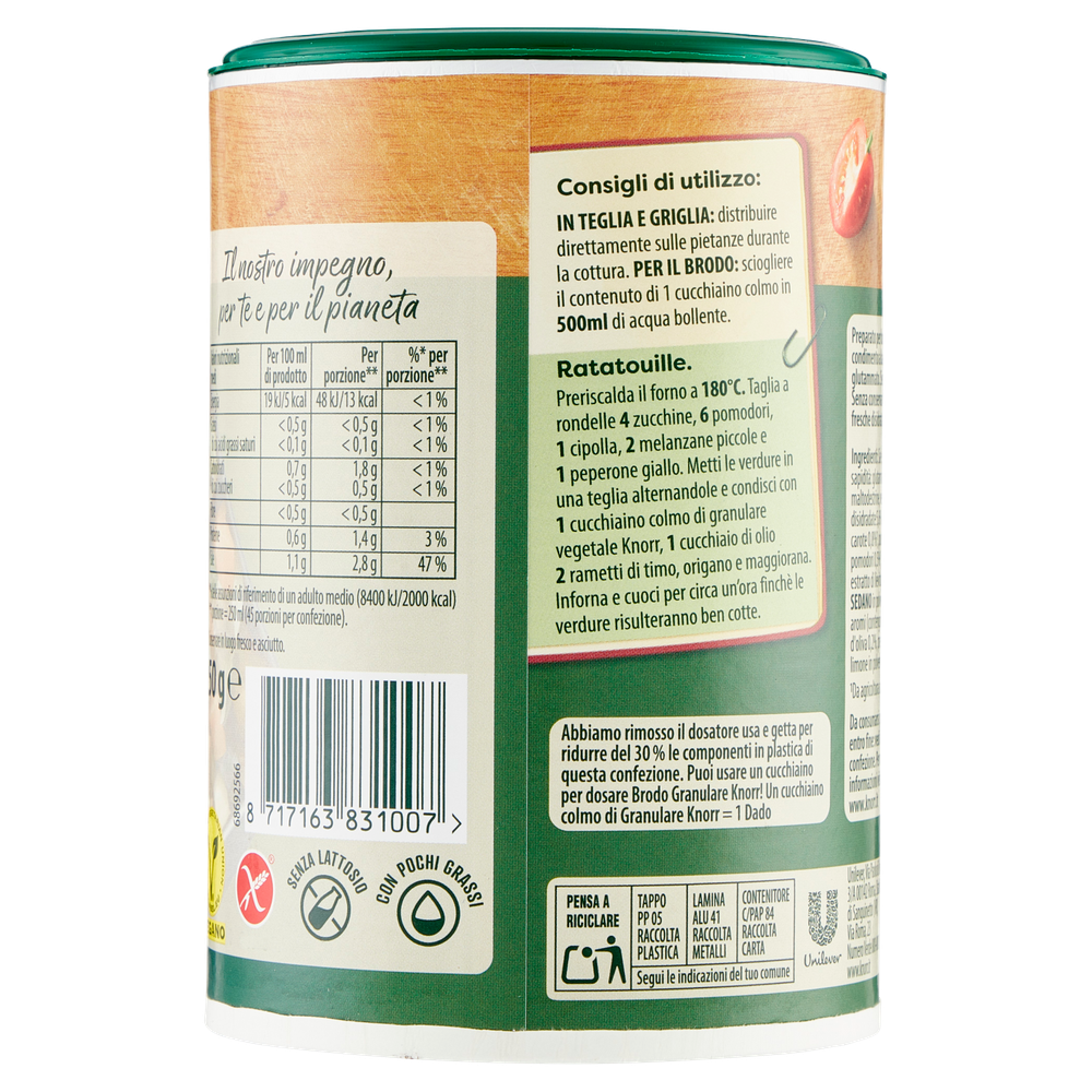 Brodo Granulare Vegetale Senza Lattosio Knorr - Foto 3