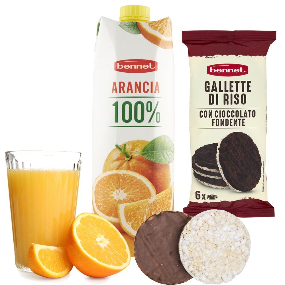 Mix Colazione, Gallette di Riso e Cioccolato con Succo Arancia 100% - Foto 1