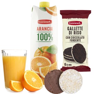 Mix Colazione, Gallette di Riso e Cioccolato con Succo Arancia 100% - Foto 1