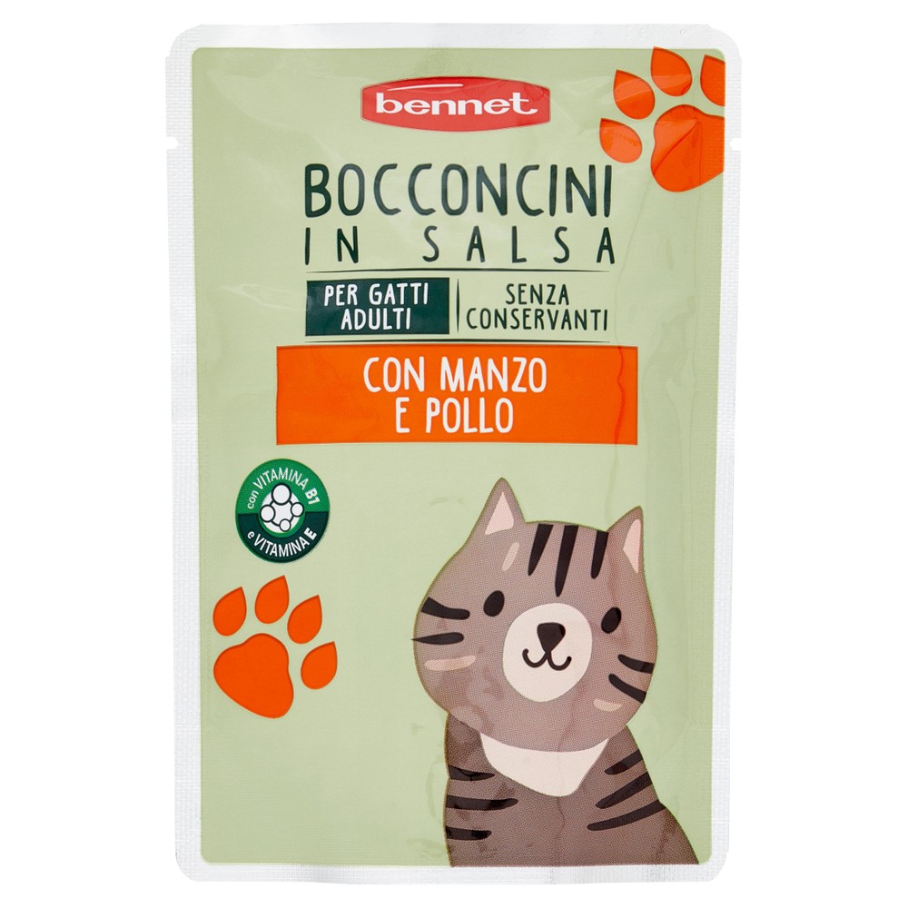 Alimento Umido Per Gatti Bennet Bocconcini Manzo E Pollo - Foto 1