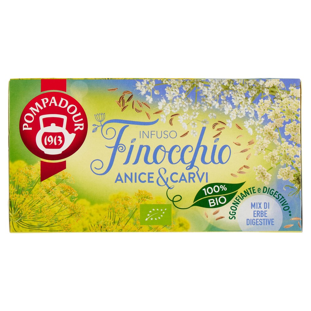 Infuso Bio Finocchio Anice E Carvi Pompadour, Conf. 18 Filtri - Foto 1