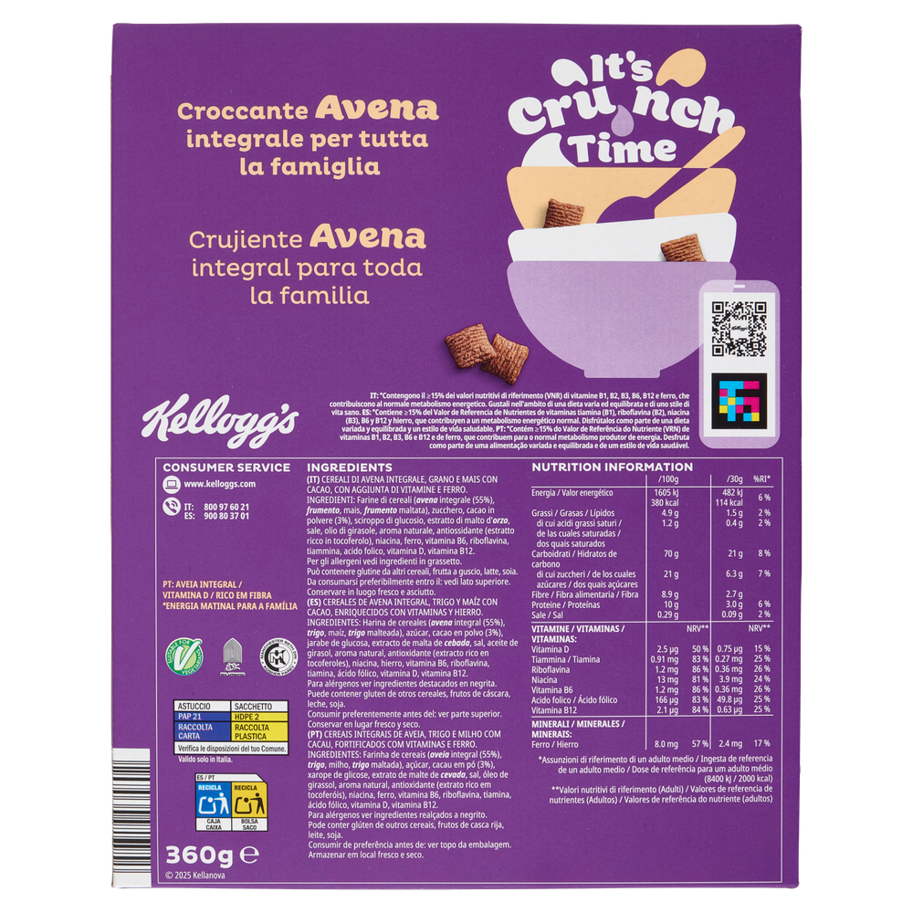 Cereali Avena Croccante Con Cacao Oaties Kellogg's - Foto 3