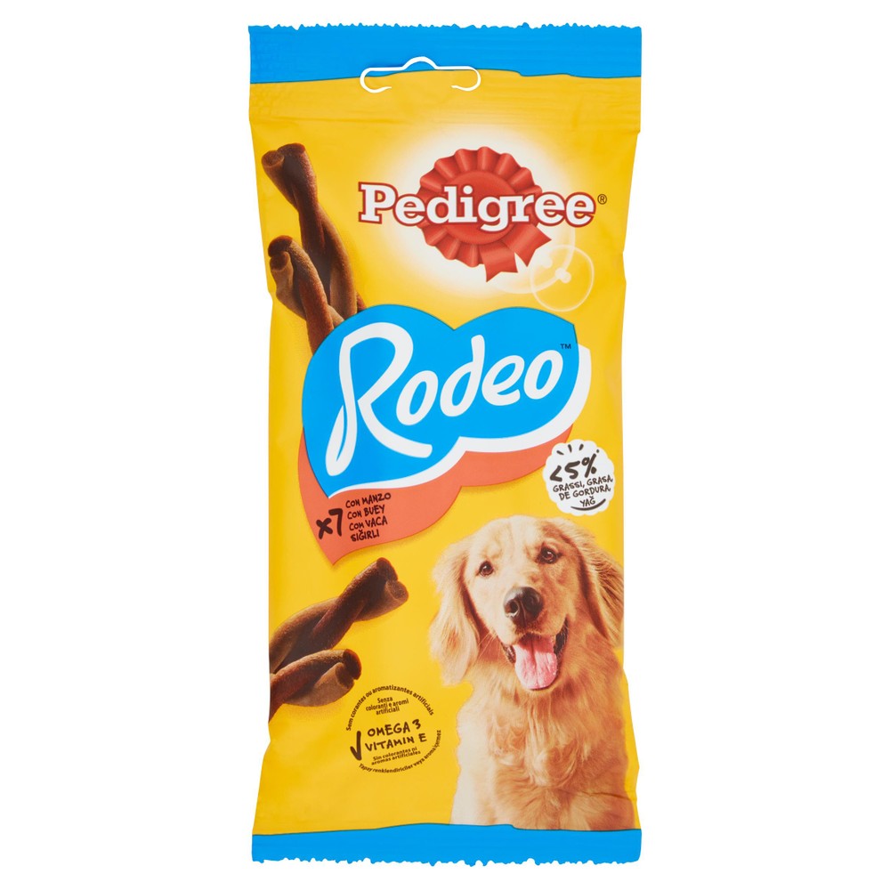 Pedigree Rodeo Snack Biscotto Per Cani Con Manzo 7x17.5g - Foto 1