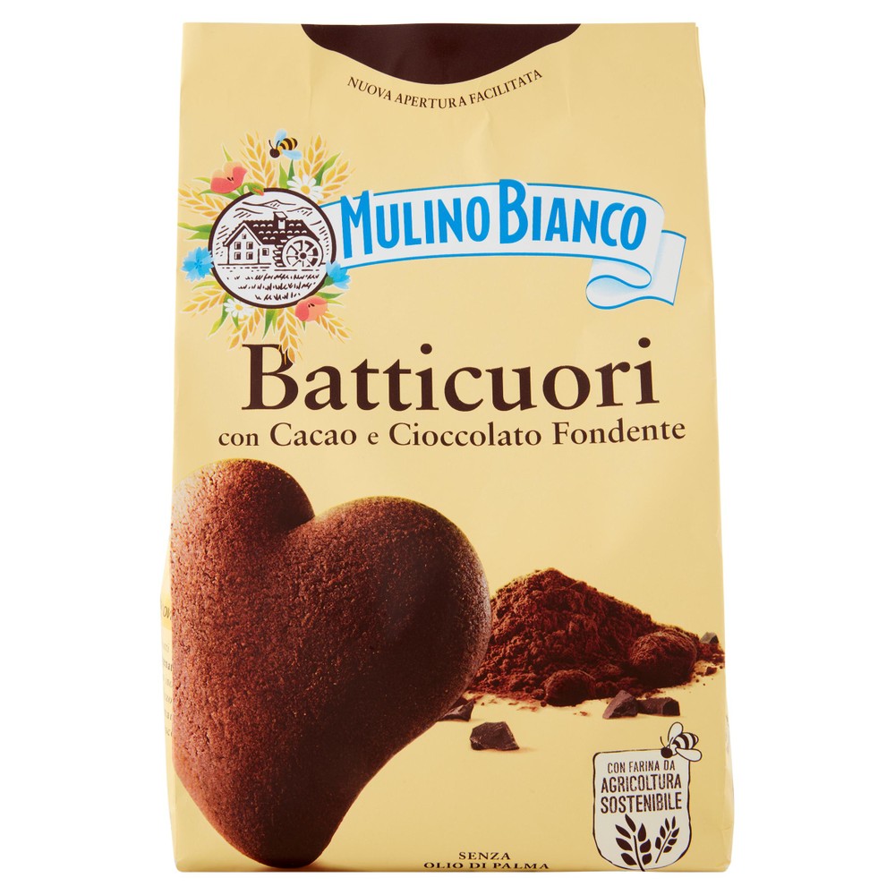 Biscotti Batticuori Con Cacao E Cioccolato Fondente Mulino Bianco - Foto 1