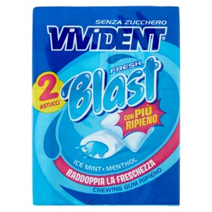Chewing Gum Fresh Blast Ice Mint Alla Menta Senza Zucchero Vivident - Foto 1