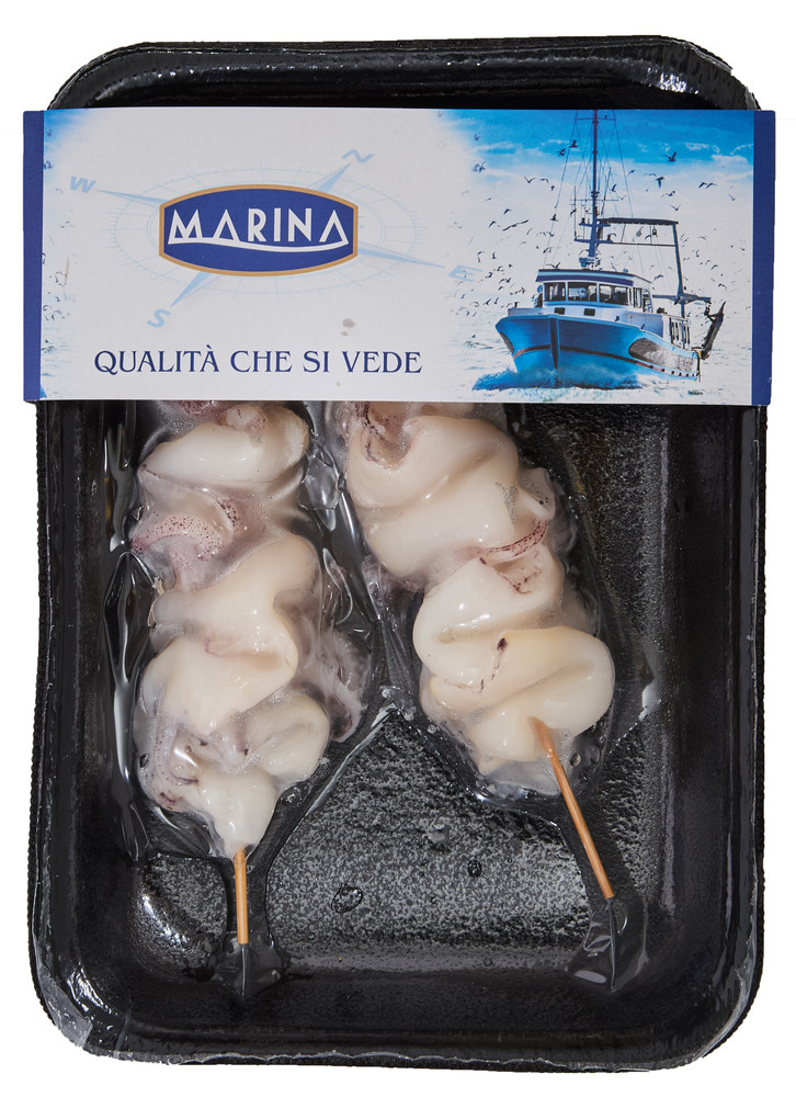Spiedini Di Calamari Indopacifici Puliti Congelati In Vaschetta - Foto 1