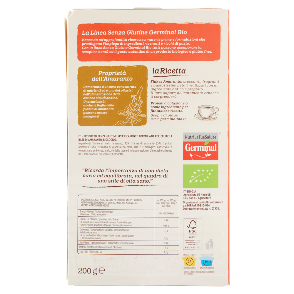 Flakes Amaranto Senza Glutine Germinal Bio - Foto 3