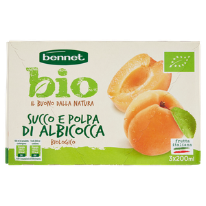 Succo E Polpa Albicocca Bennet Bio Conf.Da Ml 200x3 - Foto 3