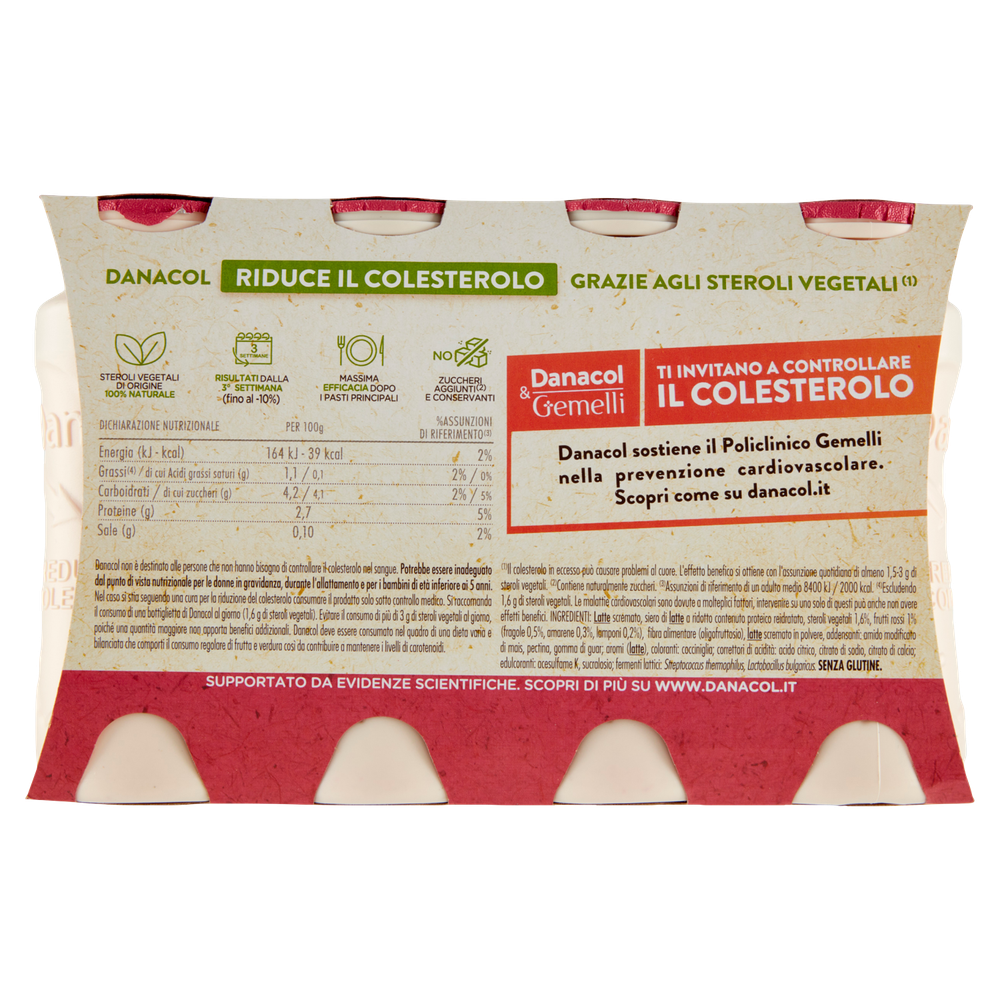 Yogurt Da Bere Riduce Il Colesterolo Frutti Rossi 8x100g Danacol - Foto 3