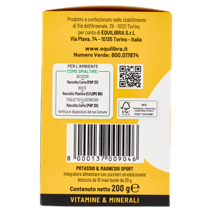 Equilibra Sport Potassio & Magnesio Maxi Buste 10x20g - Foto 2
