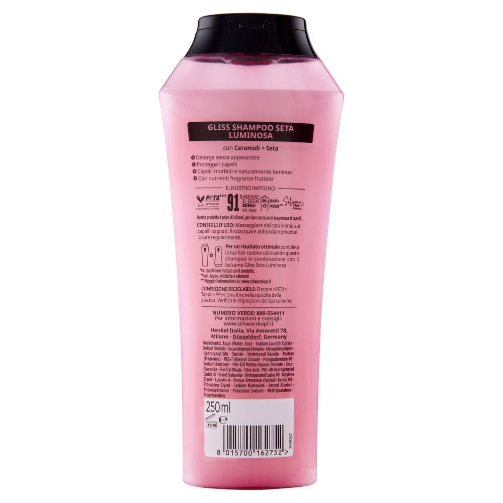 Shampoo Illuminante Per Capelli Spenti Seta Luminosa Gliss - Foto 3