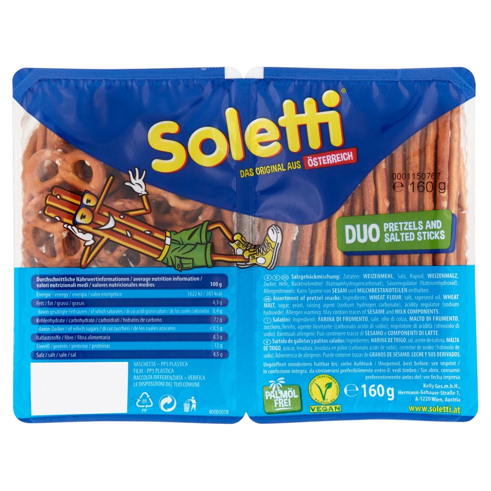 Salatini Duo Pretzels And Salted Sticks Soletti - Foto 1