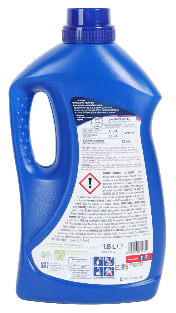 Detersivo Liquido Per Lavatrice Lavanda Dual Power 45 Lavaggi - Foto 3