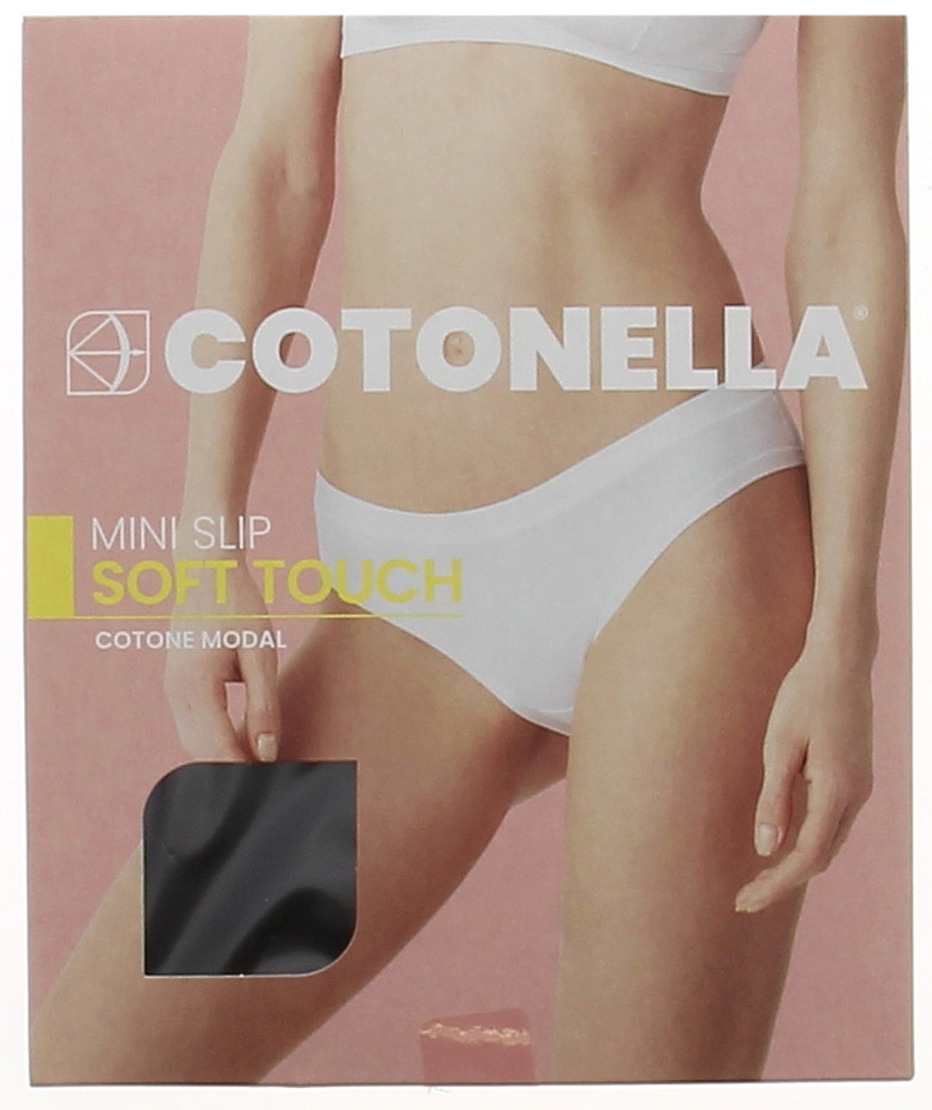 Slip Mini Donna Soft Touch 4 Nero Cotonella