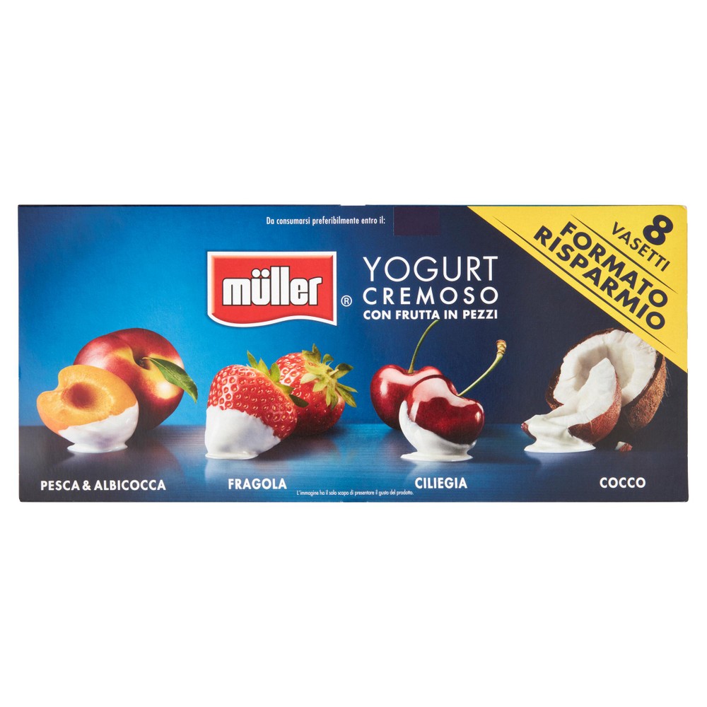 8 Yogurt Cremoso Frutta A Pezzi Muller - Foto 1
