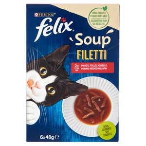 Alimento Umido Per Gatti Felix Soup Straccetti Carne