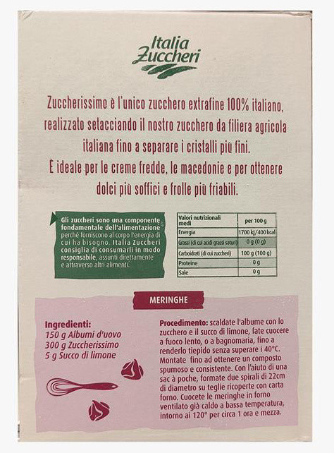 Zucchero Zuccherissimo Extrafine 100% Italiano Italia Zuccheri - Foto 3