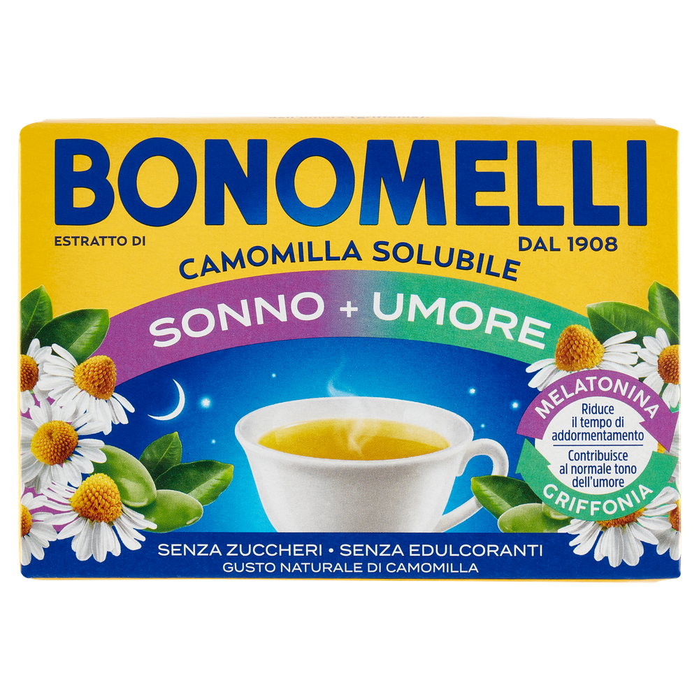 Camomilla Solubile Sonno+umore Melatonina Griffonia 16x4,5g Bonomelli - Foto 1