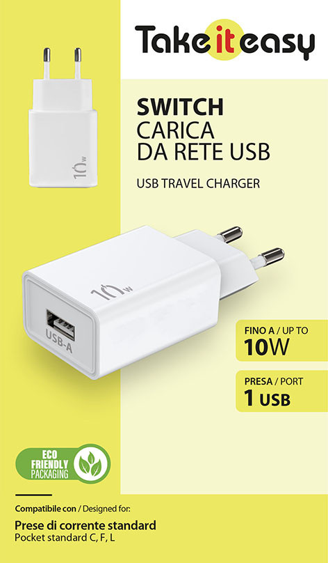 Alimentatore Da Rete Usb 10w Switch Takeiteasy - Foto 1