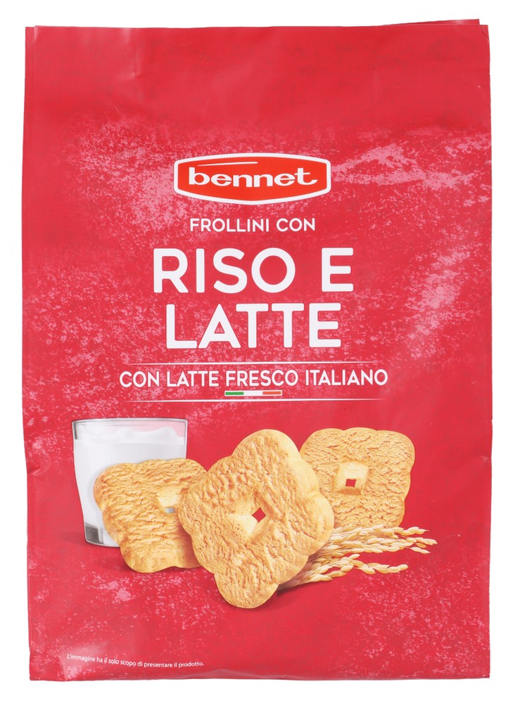 Biscotti Frollini Con Farina Di Riso E Latte Fresco Italiano Bennet - Foto 1