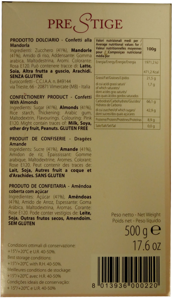 Confetti Alle Mandorle Intere Rosa Buratti - Foto 2