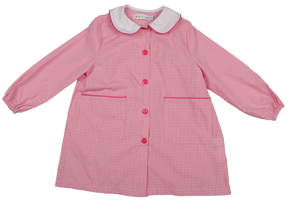 Grembiule Asilo Bambina 4 Anni Vichy Rosa - Foto 1