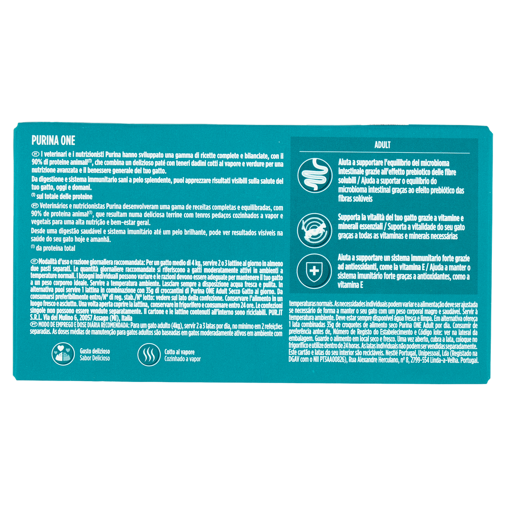 Alimento Umido Gatto Bifensis Pollo Salmone Purina One Conf.Da 4 - Foto 3