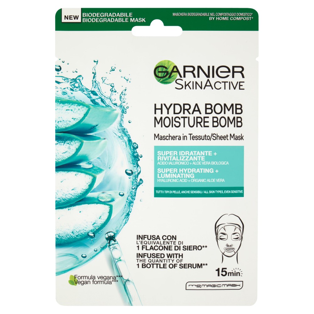 Maschera Viso Hydra Bomb Idratante + Rivitalizzante Garnier - Foto 1