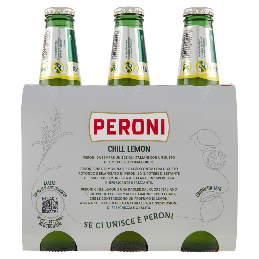 Peroni Chill Lemon 3 Bottiglie Da Cl.33
