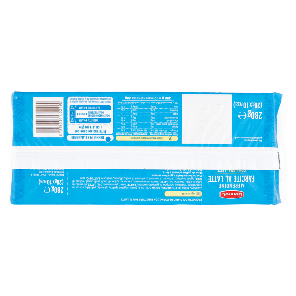 Merendine Farcite Con Crema Al Latte 10x28g Bennet - Foto 3