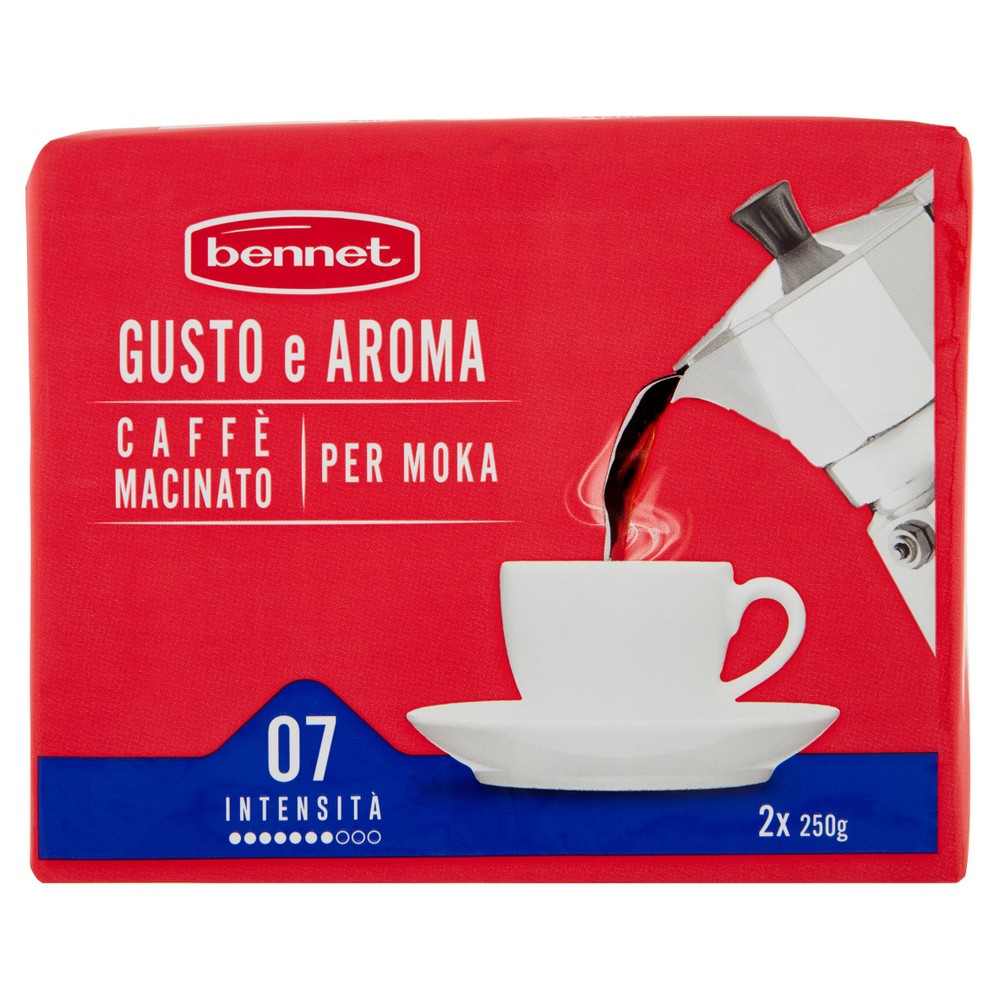 Caffè Macinato Per Moka Gusto E Aroma Intenso 2x250g Bennet - Foto 1