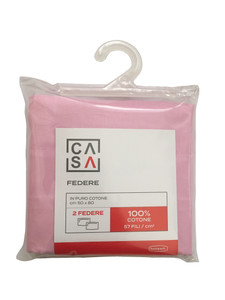 Federa Tinta Unita Cm 50x80 Rosa Conf Da 2 Casa - Foto 1