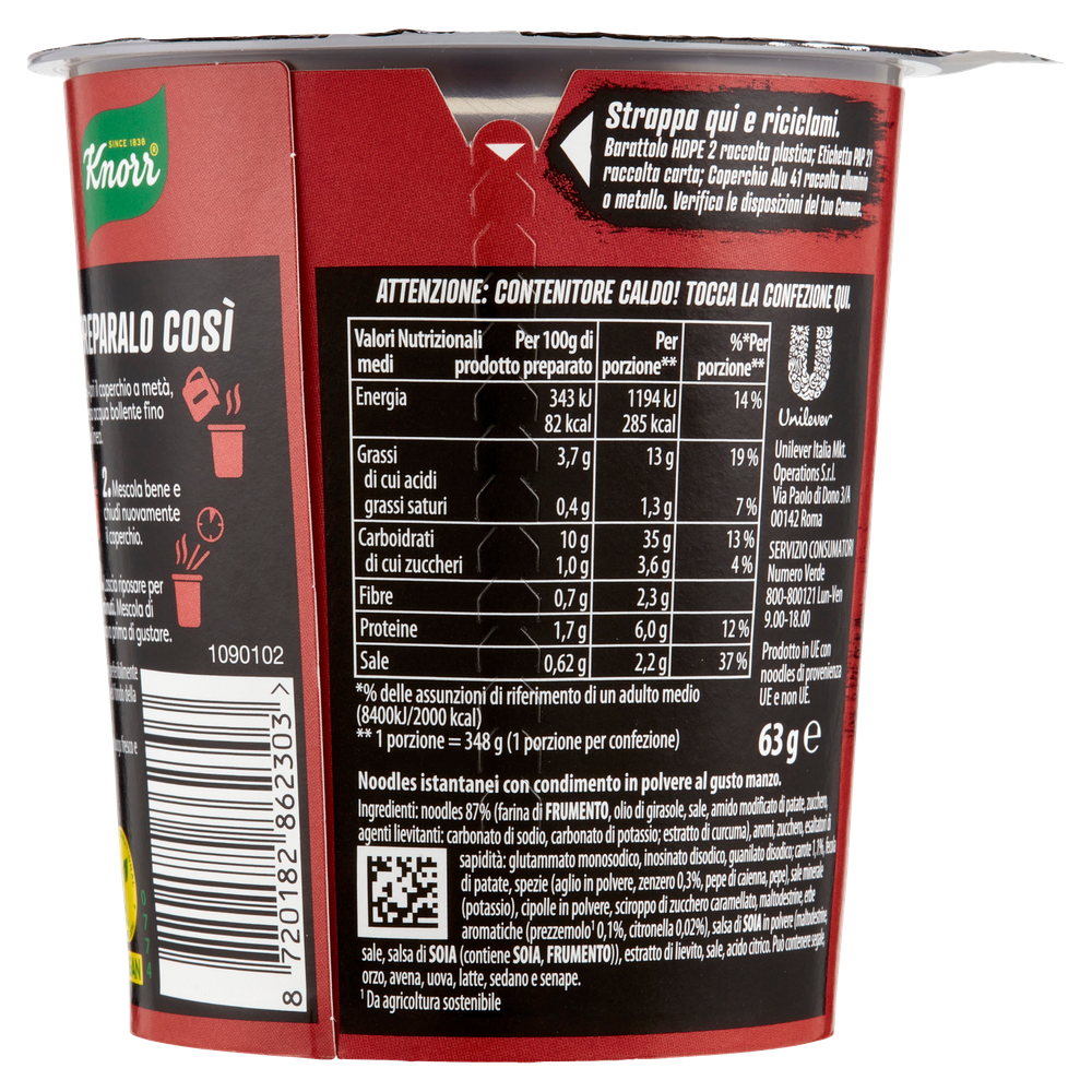 Noodles Istantanei Asiatici Al Gusto Manzo Knorr - Foto 3