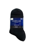 Calze Sport Uomo M/ L Nero Conf Da 3 Golden Lady