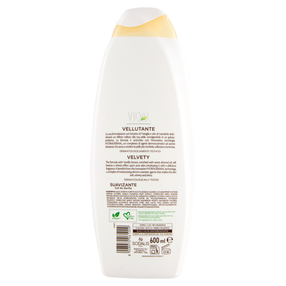 Bagnodoccia Vellutante Latte E Vaniglia Vidal - Foto 3