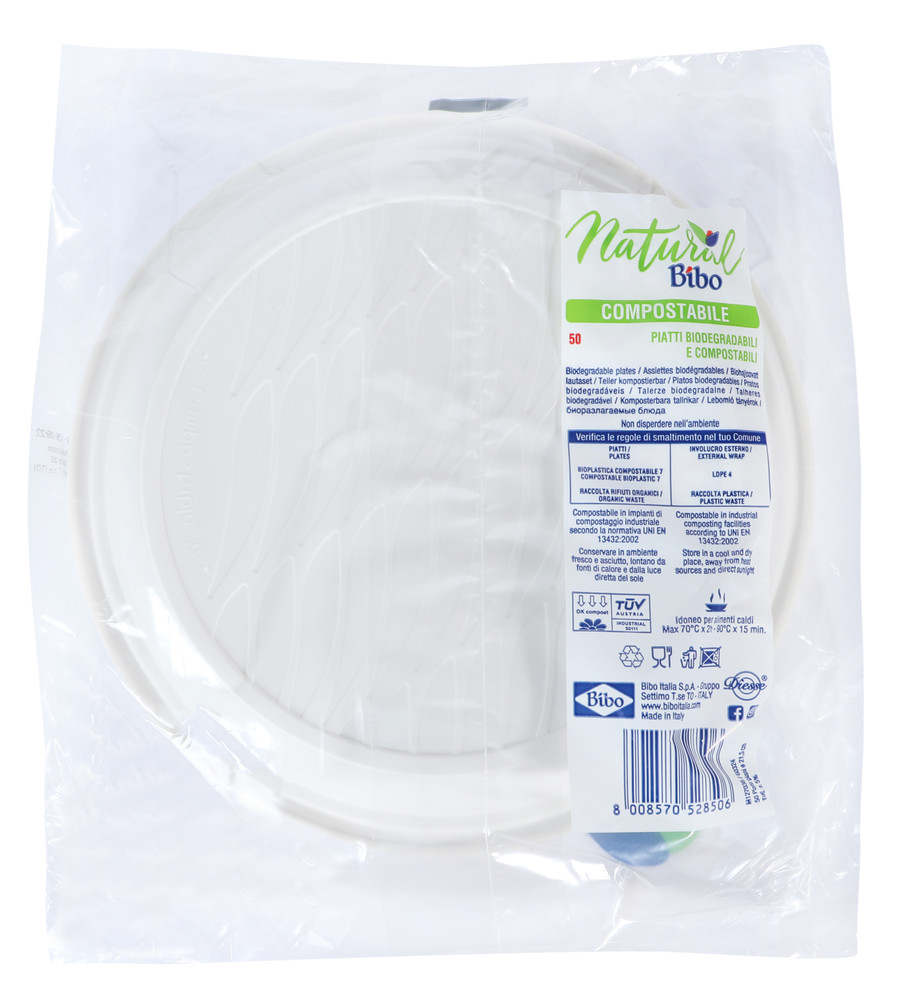 50 Piatti Piani In Bioplastica Bibo - Foto 3