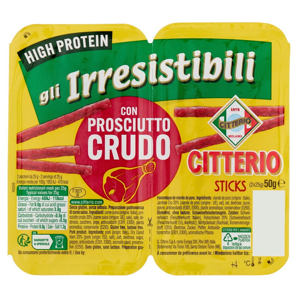 Bastoncini Di Salame Con Prosciutto Crudo Gli Irresistibili Citterio - Foto 1