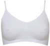 Brassiere Microfibra Elasticizzata Senza Cuciture S/M Bianco Pompea