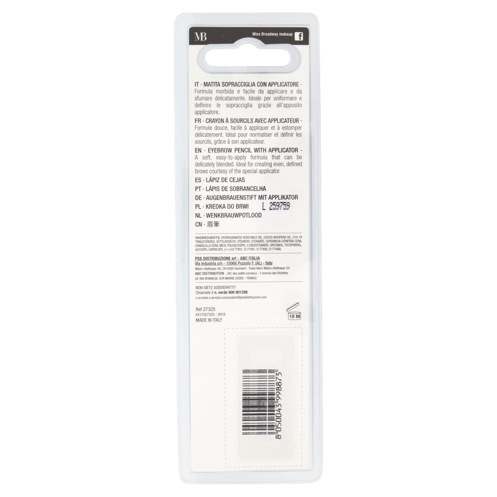 Matita Sopracciglia Con Applicatore Brown N.02 Miss Broadway - Foto 3