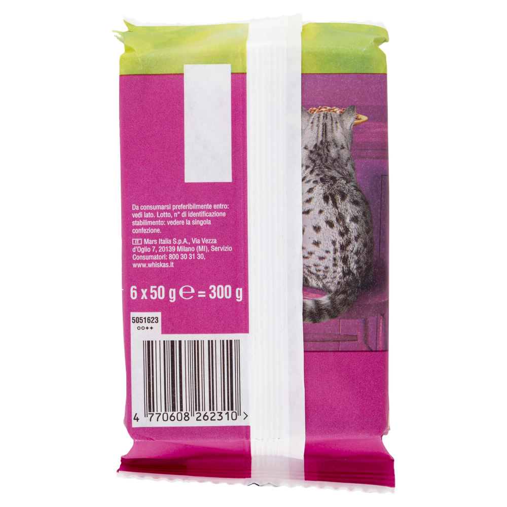Whiskas Pranzetti Cibo Umido Per Gatti Adulti, Pollo E Tacchino, 6x50g - Foto 3