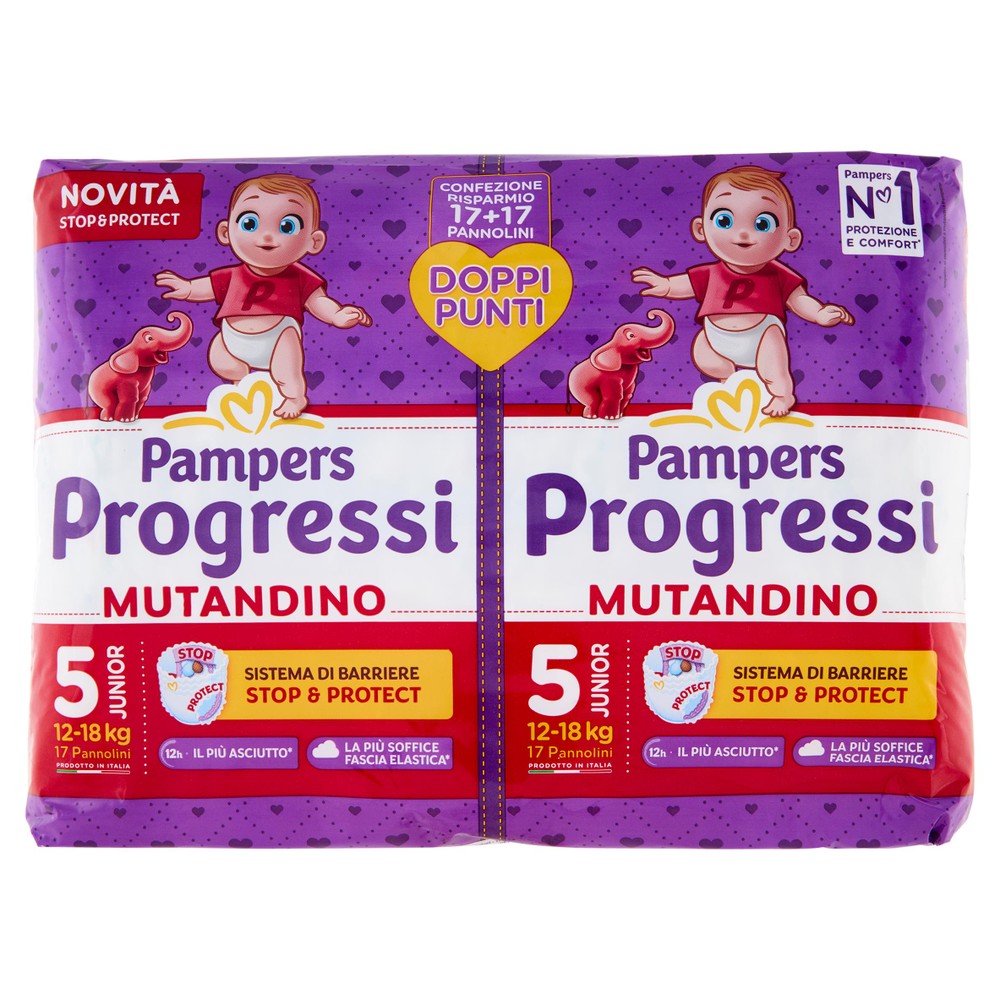34 Pannolini Progressi Mutandino Taglia 5 Junior Pampers - Foto 1