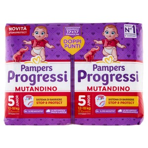 34 Pannolini Progressi Mutandino Taglia 5 Junior Pampers - Foto 1