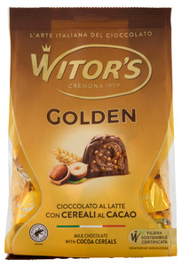 Cioccolatini Golden Con Ripieno Al Latte E Cereali 14x14,2g Witor's - Foto 1