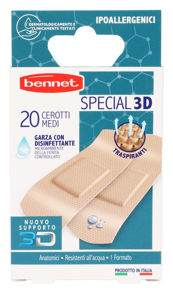 Bennet Cerotti Special3d Rosa Medi Garza Antisettica Pz 20 - Foto 1