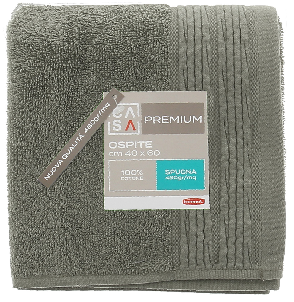 Ospite Spugna Cm40x60 Bordo A Rilievo Grigio Medio Casa Premium - Foto 1