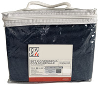 Coprisedia Con Schienale Tinta Unita Blu Conf Da 2 Casa Coprisedia Con Schienale Tinta Unita Blu Conf Da 2 Casa