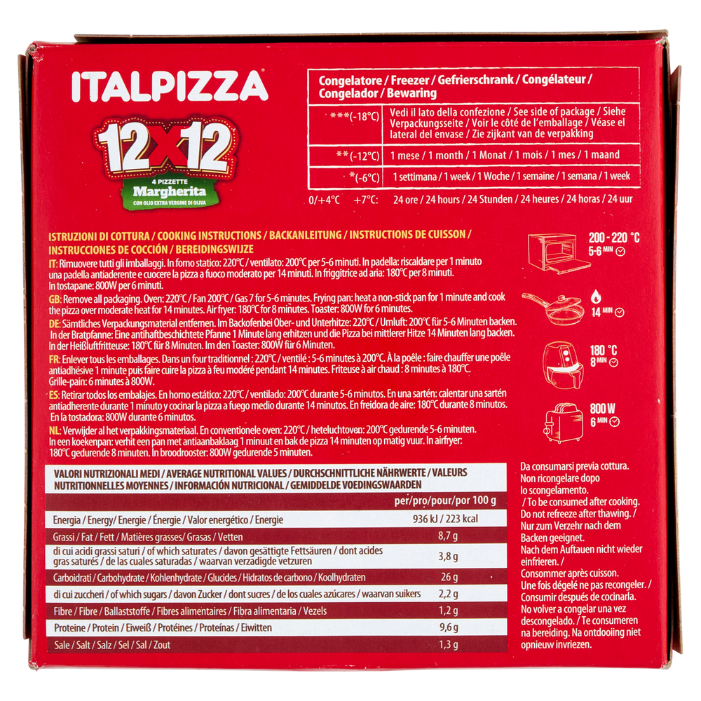 Mini Pizzetta Margherita 12x12 Conf.Da 4 Italpizza - Foto 3