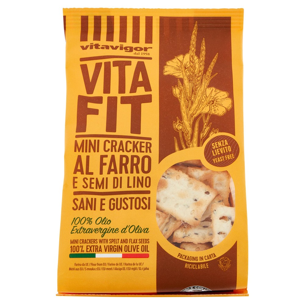 Vitafit Cracker Farro E Semi Di Lino Vitavigor - Foto 1