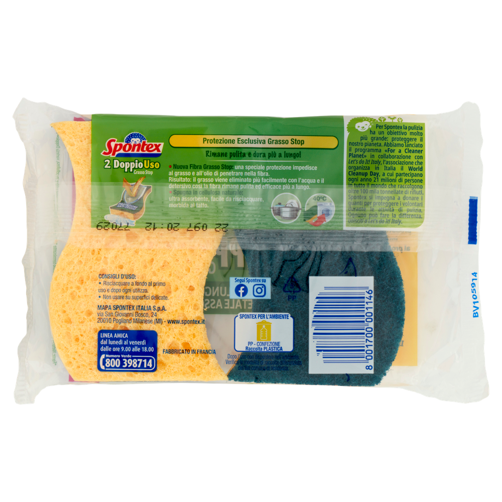 Spugna Abrasiva Vegetale Doppiuoso Spontex - Foto 3